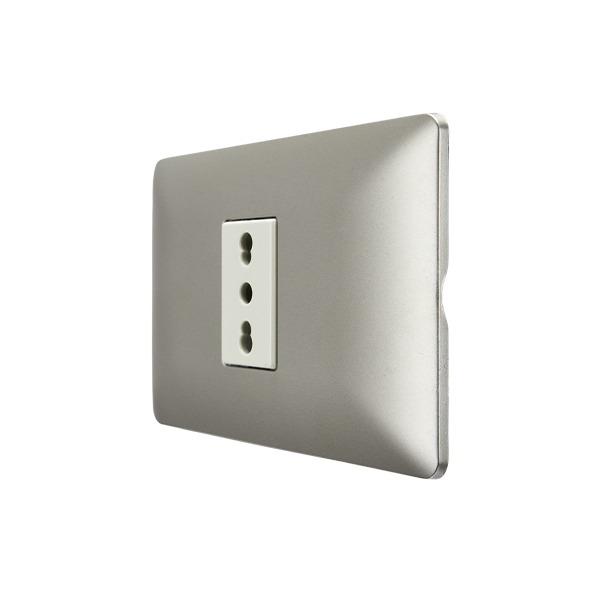 Enchufe Simple Bipaso 10A/16A 250V Champagne - Imagen 3
