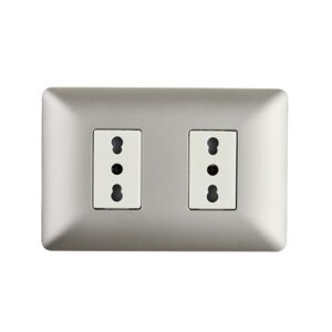 Enchufe Doble Bipaso 10A/16A 250V Café Champagne