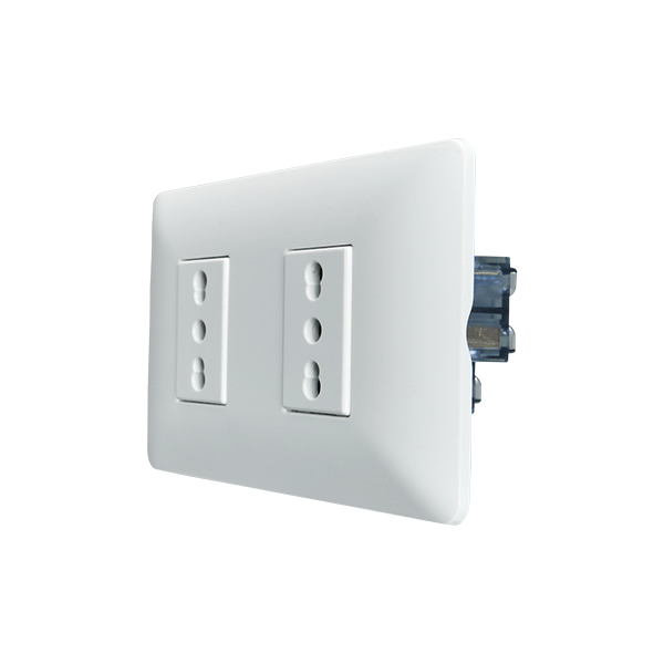 Enchufe Doble Bipaso 10A/16A 250V - Imagen 2