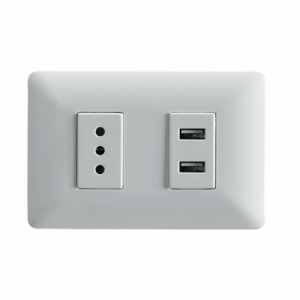 Enchufe Simple 10A 250V + Toma USB