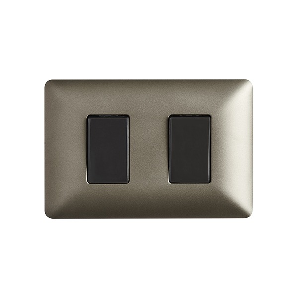 Interruptor Doble (9/15) 10A 250V Café