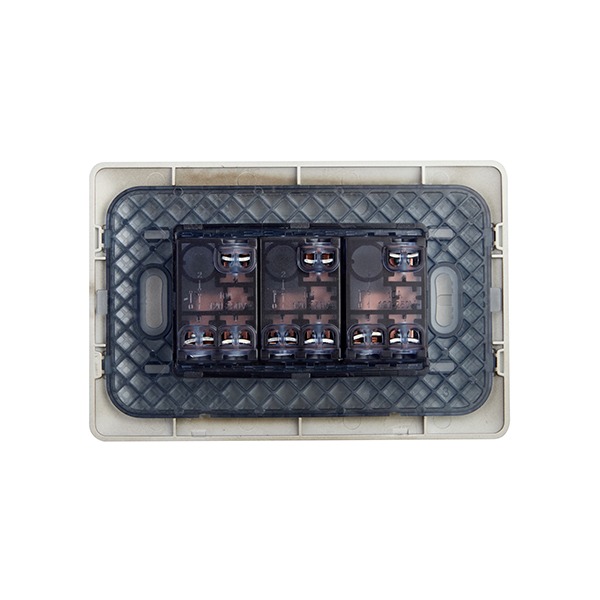 Interruptor Triple (9/32) 10A 250V Café - Imagen 3