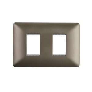 Placa Doble con Soporte Café