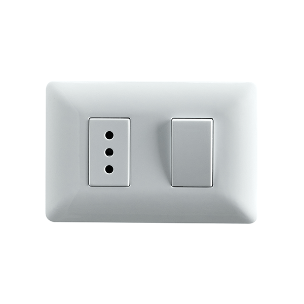Interruptor Simple (9/12) + Enchufe Simple 10A 250V - Imagen 3